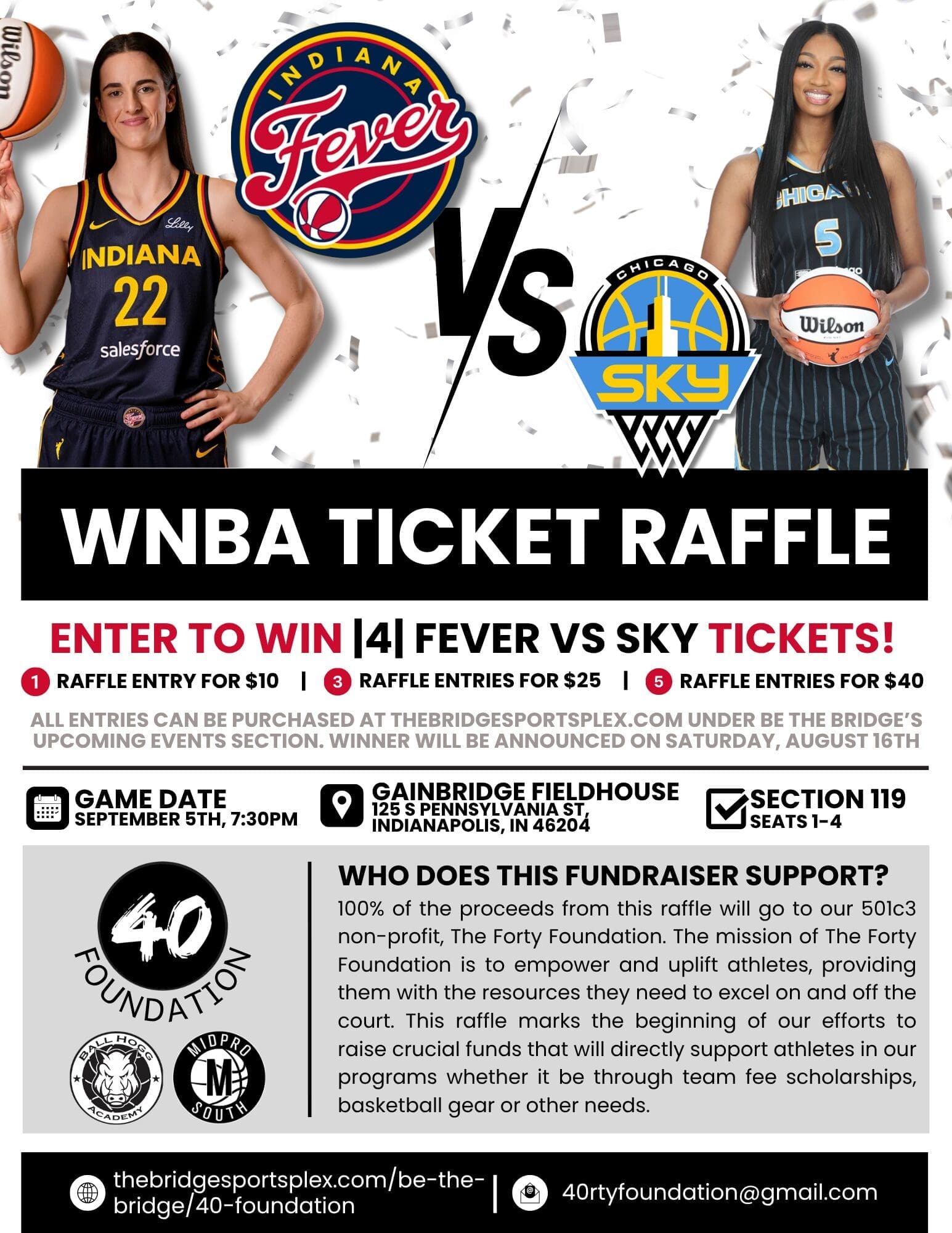 The Bridge Sportsplex WNBA Raffle