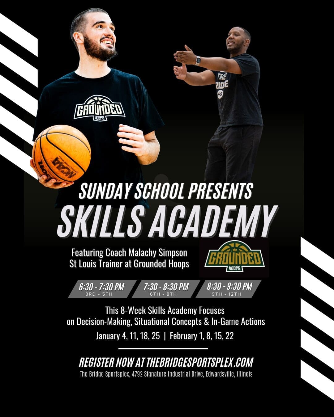 Sunday School Youth Basketball Skills Training at The Bridge Sportsplex in Edwardsville, IL