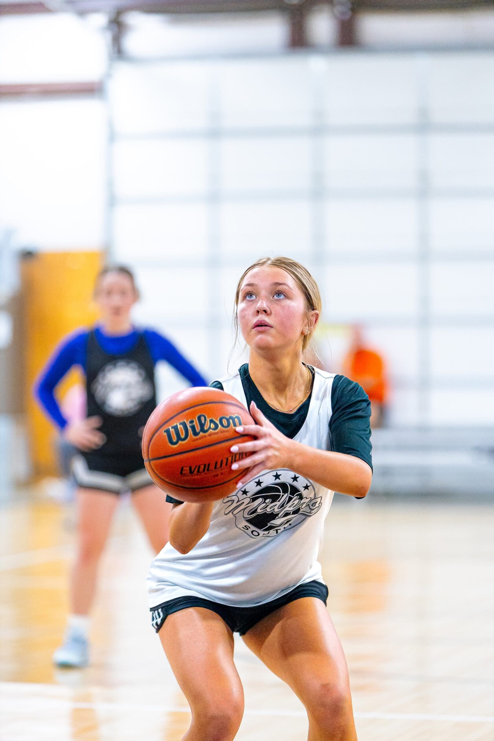 Girl Shooting Free Throw at Reps & Runs Edwardsville
